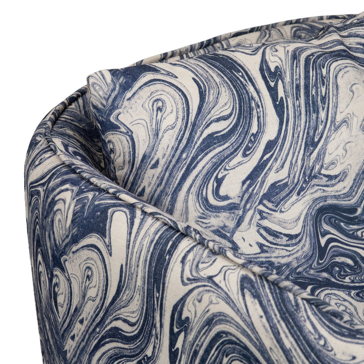 Crestview Collection Leary Blue and White Accent Chair