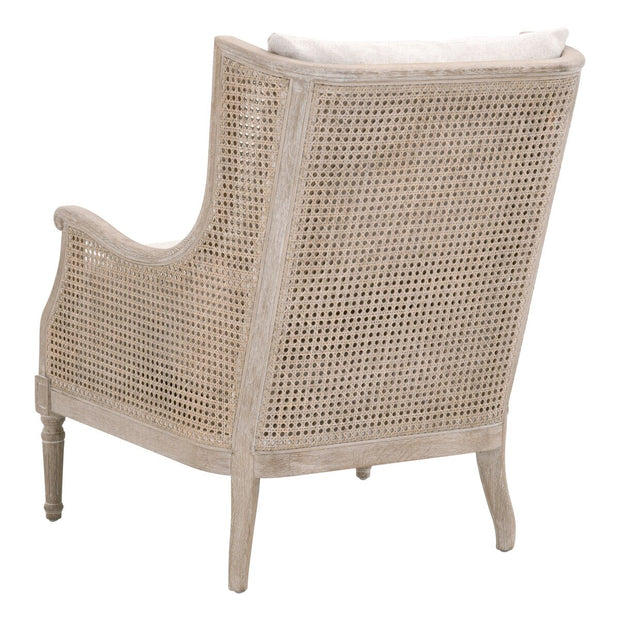 Essentials For Living Churchill Club Chair ~ Bisque, Natural Gray Birch, Cane