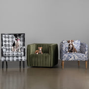 Crestview Collection Leary Blue and White Accent Chair
