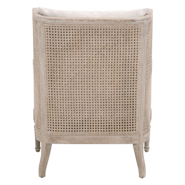 Essentials For Living Churchill Club Chair ~ Bisque, Natural Gray Birch, Cane