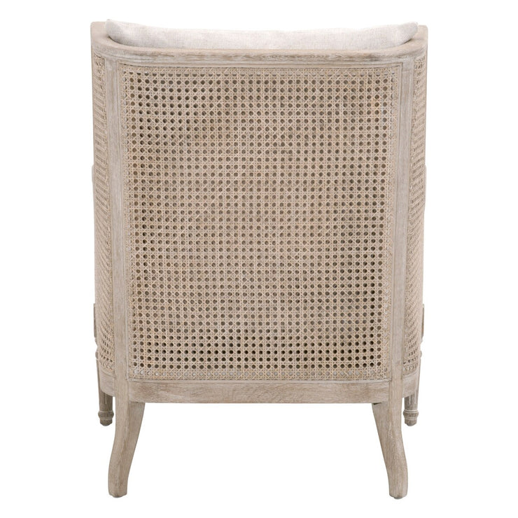 Essentials For Living Churchill Club Chair ~ Bisque, Natural Gray Birch, Cane