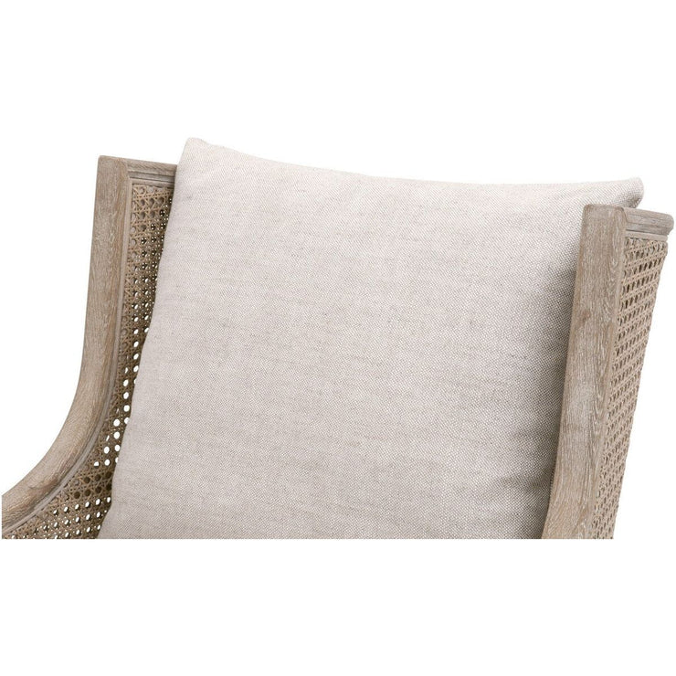 Essentials For Living Churchill Club Chair ~ Bisque, Natural Gray Birch, Cane