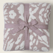 Barefoot Dreams CozyChic Fauna Leopard Throw Blanket ~ Dusty Mauve and Cream