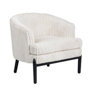 Crestview Collection Mily White Boucle Accent Chair