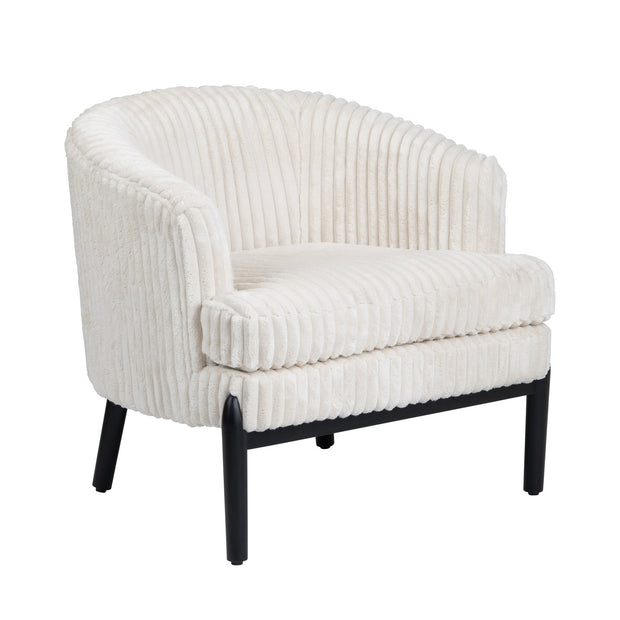 Crestview Collection Mily White Boucle Accent Chair