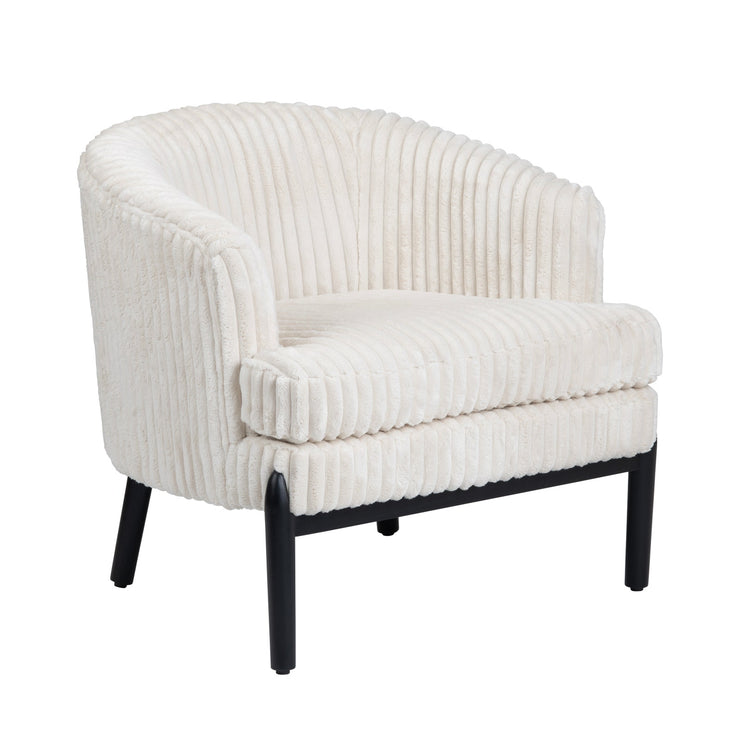 Crestview Collection Mily White Boucle Accent Chair