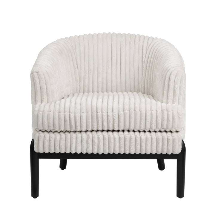 Crestview Collection Mily White Boucle Accent Chair