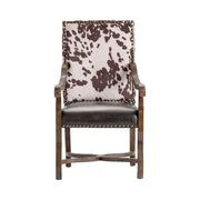Crestview Collection Mesquite Ranch Leather and Faux Cowhide Armchair