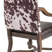 Crestview Collection Mesquite Ranch Leather and Faux Cowhide Armchair