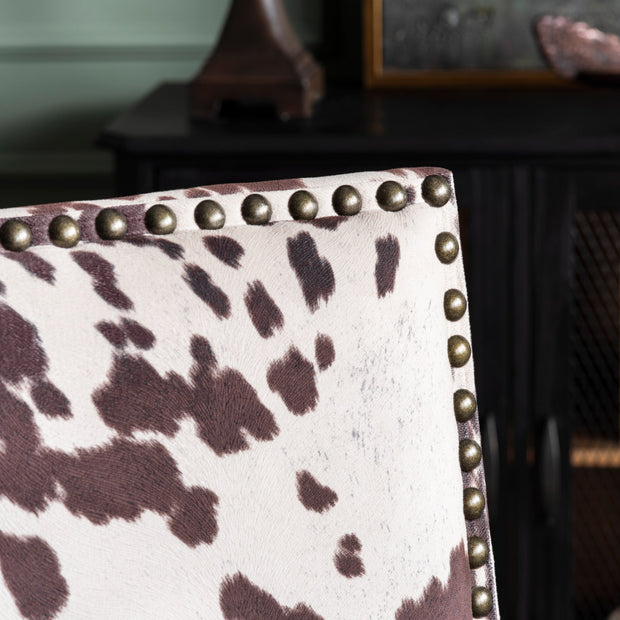Crestview Collection Mesquite Ranch Leather and Faux Cowhide Armchair