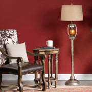 Crestview Collection Mesquite Ranch Leather and Faux Cowhide Armchair