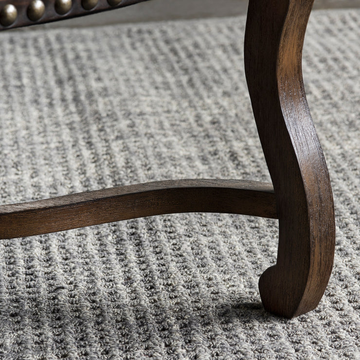 Crestview Collection Mesquite Ranch Leather and Faux Cowhide Armchair
