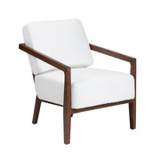 Crestview Collection Calder White Linen Accent Chair