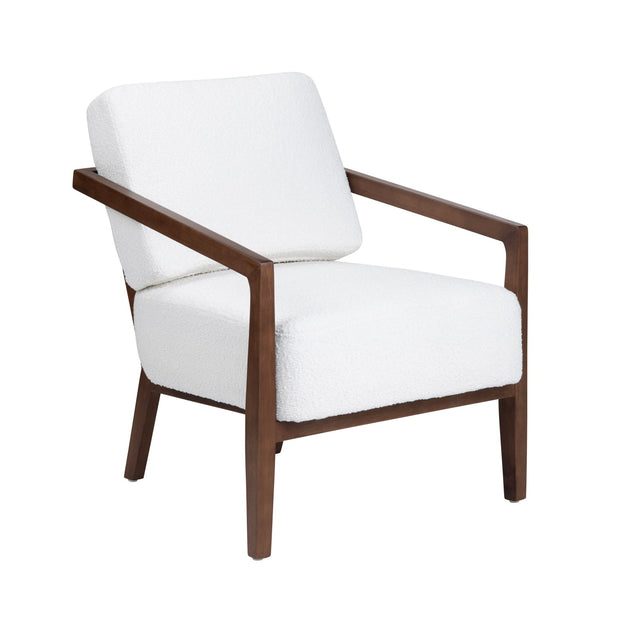 Crestview Collection Calder White Linen Accent Chair