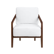 Crestview Collection Calder White Linen Accent Chair