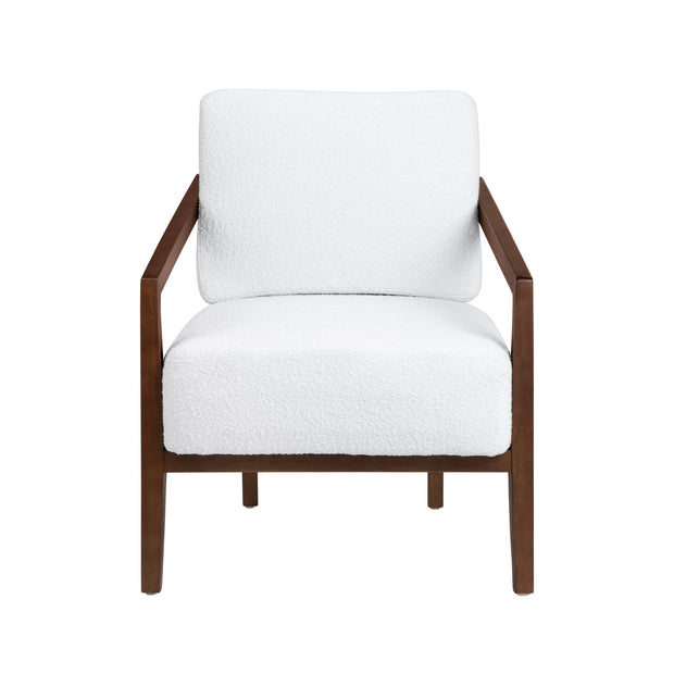 Crestview Collection Calder White Linen Accent Chair