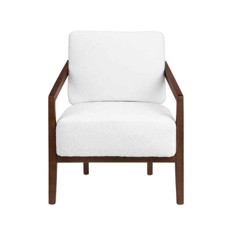 Crestview Collection Calder White Linen Accent Chair