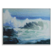 Casa Bella Living Waves From The Ocean Wood Framed Canvas