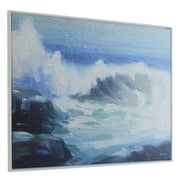 Casa Bella Living Waves From The Ocean Wood Framed Canvas