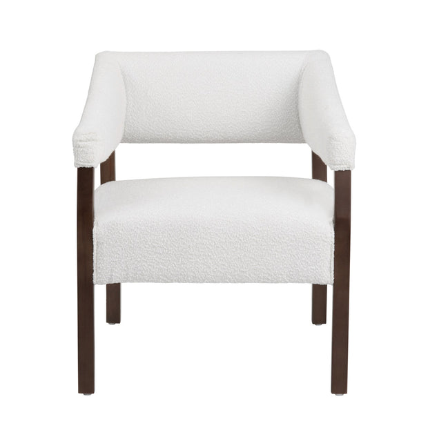 Crestview Collection Paxon White Boucle Accent Chair