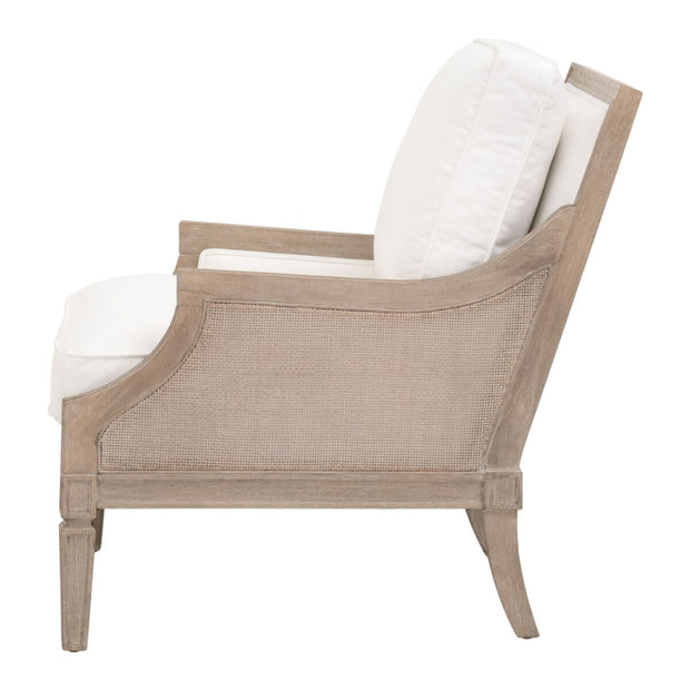 Essentials For Living Empire Club Chair ~ LiveSmart Peyton-Pearl, Natural Gray Ash, Cane