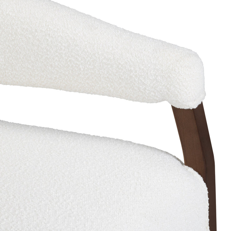 Crestview Collection Paxon White Boucle Accent Chair