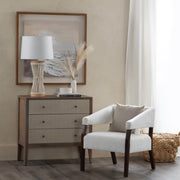 Crestview Collection Paxon White Boucle Accent Chair