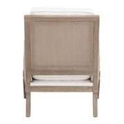 Essentials For Living Empire Club Chair ~ LiveSmart Peyton-Pearl, Natural Gray Ash, Cane