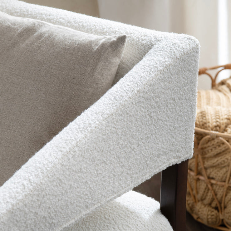 Crestview Collection Paxon White Boucle Accent Chair