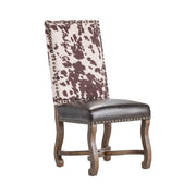 Crestview Collection Mesquite Ranch Leather and Faux Cowhide  Accent Chair