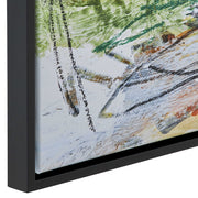 Casa Bella Living White With Multiple Accent Colors Framed Canvas