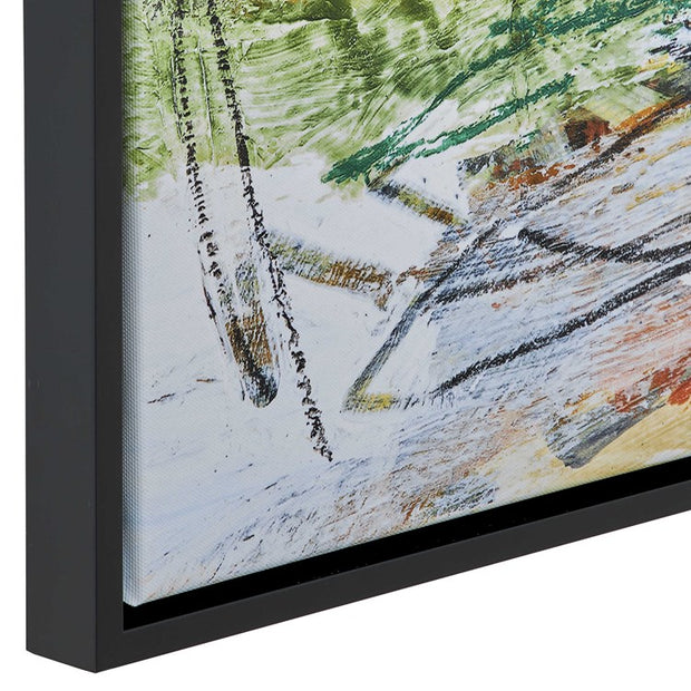 Casa Bella Living White With Multiple Accent Colors Framed Canvas
