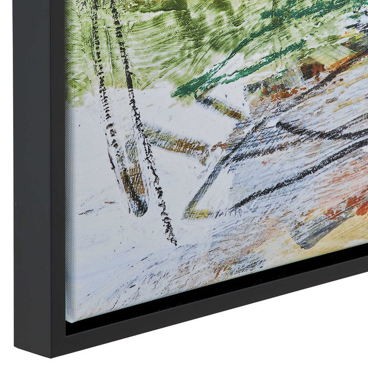 Casa Bella Living White With Multiple Accent Colors Framed Canvas