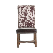 Crestview Collection Mesquite Ranch Leather and Faux Cowhide  Accent Chair