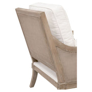 Essentials For Living Empire Club Chair ~ LiveSmart Peyton-Pearl, Natural Gray Ash, Cane