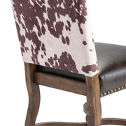 Crestview Collection Mesquite Ranch Leather and Faux Cowhide  Accent Chair