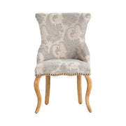 Crestview Collection Danielle Light Gray Paisley Print Accent Chair