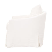 Essentials For Living Faye Slipcover Swivel Club Chair ~ Cream Crepe