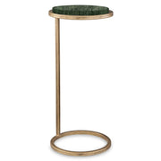 Casa Bella Living Dark Green Gold Iron Framed Accent Table