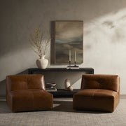 Four Hands Miles Modular Chair ~ Vintage Soft Camel Leather