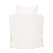 Essentials For Living Faye Slipcover Swivel Club Chair ~ Cream Crepe