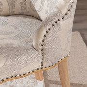 Crestview Collection Danielle Light Gray Paisley Print Accent Chair