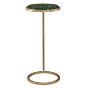 Casa Bella Living Dark Green Gold Iron Framed Accent Table