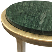 Casa Bella Living Dark Green Gold Iron Framed Accent Table