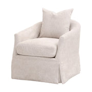 Essentials For Living Faye Slipcover Swivel Club Chair ~ LiveSmart Halifax-Ivory