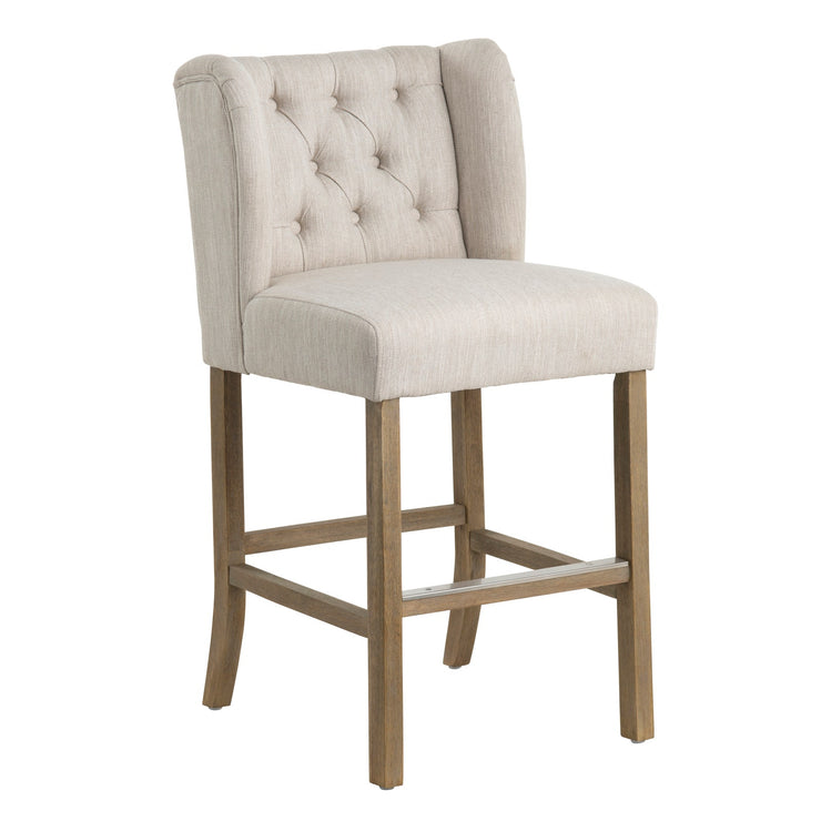 Crestview Collection Stanton Cream Tufted Counter Stool