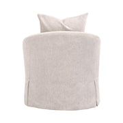 Essentials For Living Faye Slipcover Swivel Club Chair ~ LiveSmart Halifax-Ivory