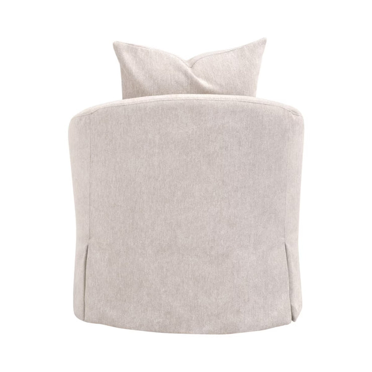 Essentials For Living Faye Slipcover Swivel Club Chair ~ LiveSmart Halifax-Ivory
