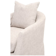 Essentials For Living Faye Slipcover Swivel Club Chair ~ LiveSmart Halifax-Ivory