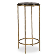 Casa Bella Living Recycled Glass Antique Gold Iron Accent Table